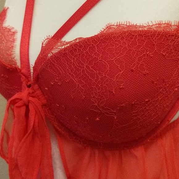 NWOT - Red - Victoria secret - pushup babydoll- DONATED - Picture 3 of 6